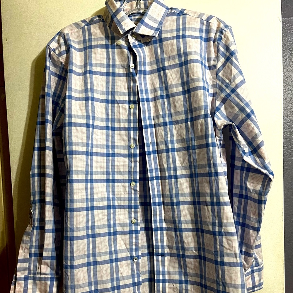 Men's Ryan Seacrest Blue Plaid Shirt